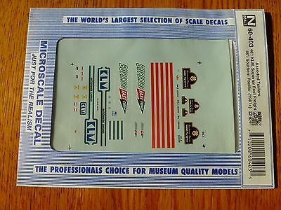 Microscale Decal N #60-403 Assorted Trailers-"Trailer - 40' 45' - Superior Frei