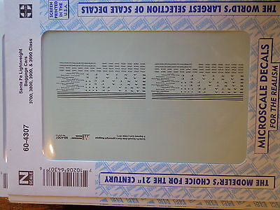 Microscale Decal N #60-4307 ATSF Smooth-Side Semi-Lightweight Baggage & Express