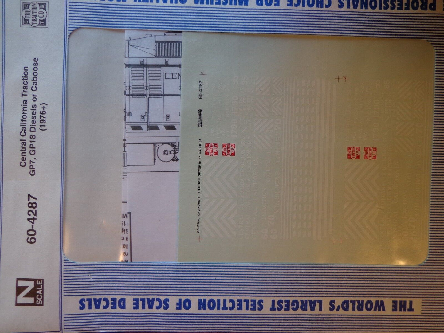 Microscale Decal N #60-4287 CCT Diesel - GP7, GP18 & Cabooses