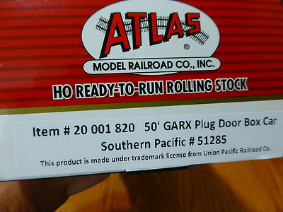 Atlas HO #20001820 Southern Pacific #51285 (50' GARX Plug Door Box Car)