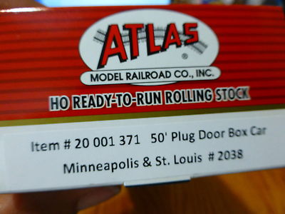 Atlas HO #20001371 Minneapolis & St. Louis #2038 (50' Plug Door Box Car)