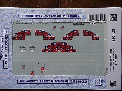 Microscale Decal HO #87-1053 UP Diesel - SD40-2 - 1996 Olympic Scheme