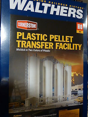 Walthers Cornerstone HO #3081 Plastic Pellet Transfer -- Kit - 20 x 4 x 8-1/4"
