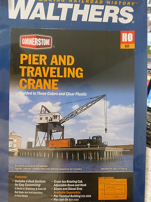Walthers Cornerstone HO #933-3067 Pier And Traveling Crane (kit Form) NEW