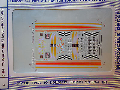 Microscale Decal N #60-802 Western Pacific FT Diesels (1940-1965)-Diesel - FT -