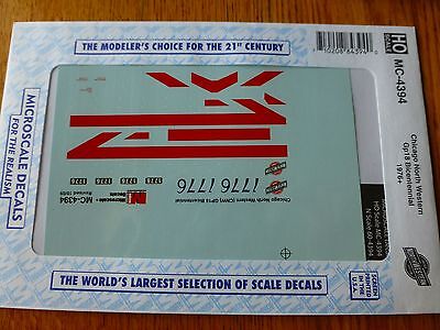 Microscale Decal HO #MC-4394 Chicago North Western (CNW) GP18 Bicentennial 1976