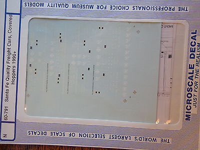 Microscale Decal N #60-791 Santa Fe Quality Freight Cars, Covered Hoppers, 1990