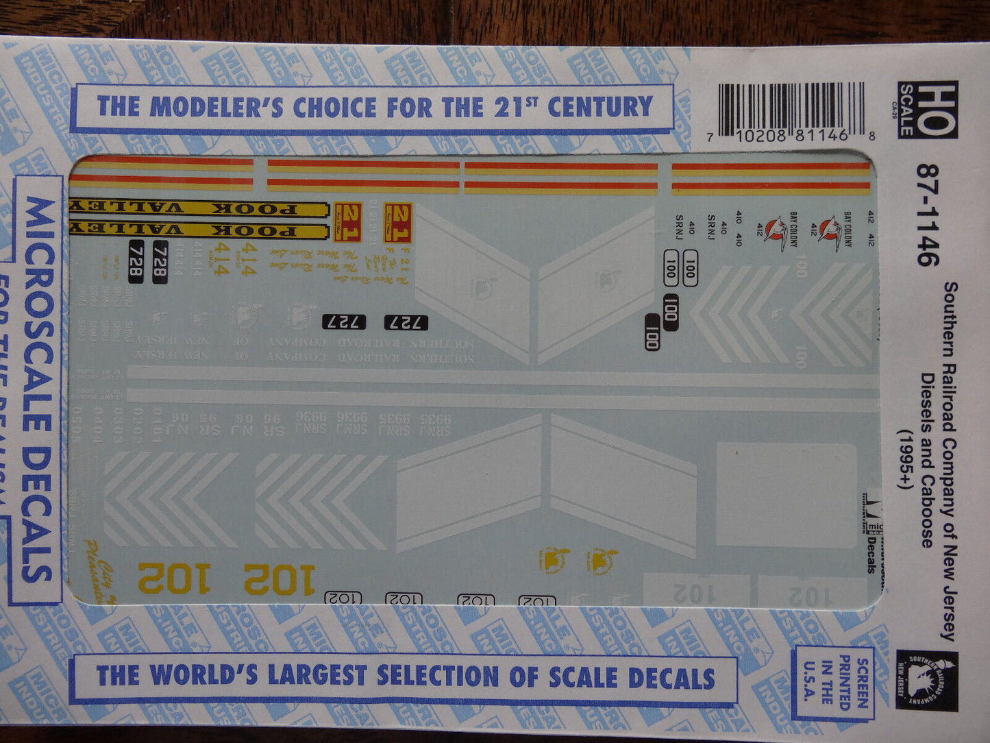 Microscale Decal HO #87-1146 Southern RR of New Jersey Diesels and Cabooses