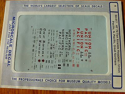 Microscale Decal N #60-417 Assorted Freight-"Hopper - Airslide - 40' - 70-ton -