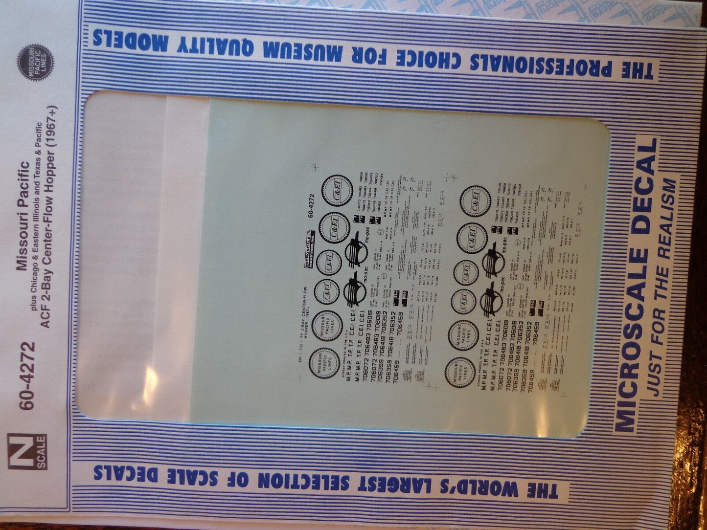 Microscale Decal N #60-4272 Missouri Pacific/C&EI CF Hop - 2-Bay