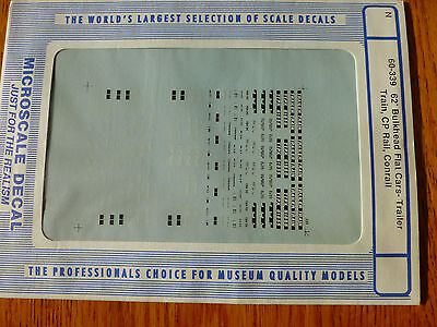 Microscale Decal N #60-339 Asst Freight-"Flat Car - Bulkhead - 62' - Trailer Tr