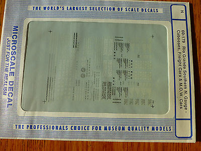 Microscale Decal N #60-179 Rio Grande Southern Narrow Gauge Freight Cars (1920-