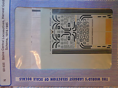 Microscale Decal N #60-935 MEC Diesels-Diesel - Hoods - Harvest Gold Scheme