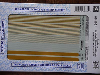 Microscale Decal HO #87-1061 NH Striping for use with 1060 and 1062