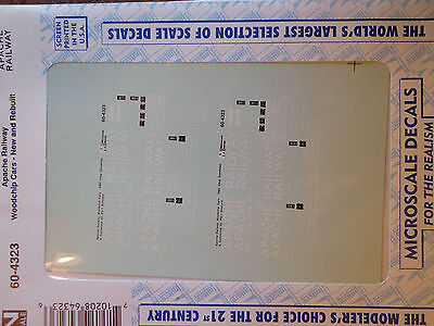 Microscale Decal N #60-4323 Apache Railway Wood Chip Cars