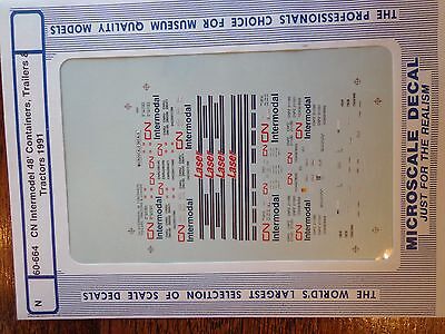 Microscale Decal N #60-664 CN Containers-- 48'
