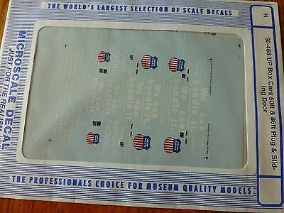 Microscale Decal N #60-468 UP Freight-Box Car - 50' 86'