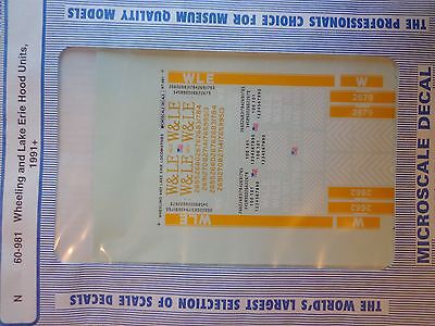 Microscale Decal N #60-981 Wheeling & Lake Erie Diesels (1991+)-Diesel