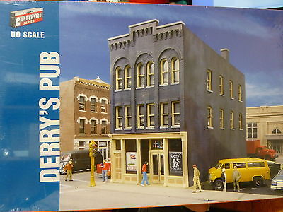 Walthers Cornerstone HO #3467 Derry's Pub -- Kit - 3-1/2 x 6-1/8 x 6" 8.8 x 15.5