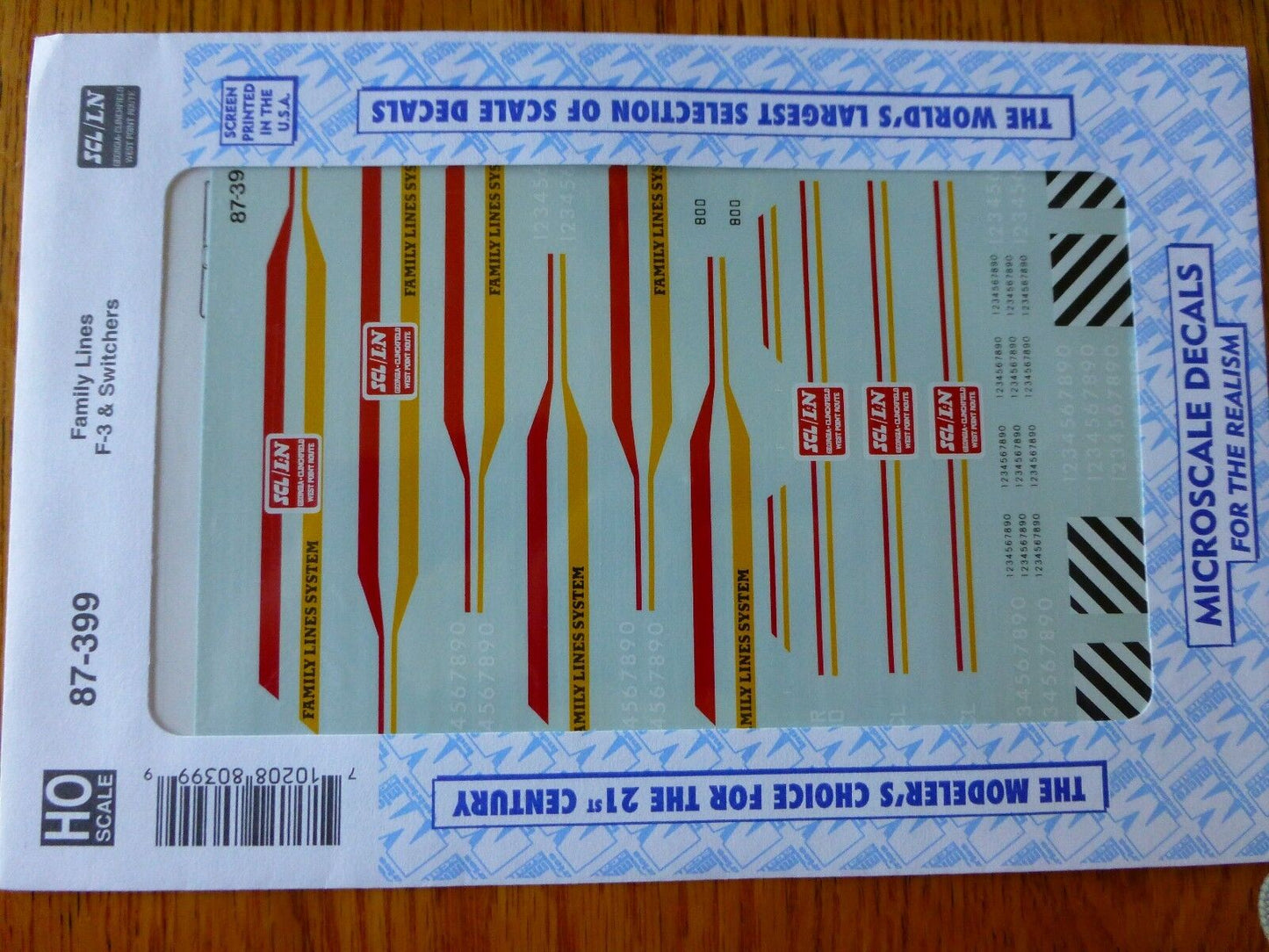 Microscale Decal HO #87-399 Family Lines Diesels-"Diesel - Switcher, F-Unit"