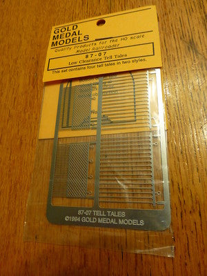 Gold Metal Models HO #87-07 Low Clearance Tell Tales (Etched Stainless Steel)