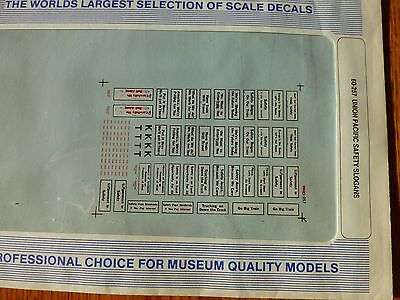 Microscale Decal N #60-257 UP Cabooses - Safety Slogans - use w/ 60-97