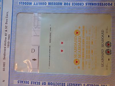 Microscale Decal N #60-965 Seaboard Air Line 40' and 50' Boxcars (1950-1967)-Bo