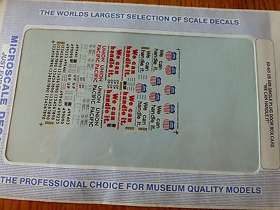 Microscale Decal N #60-465 Union Pacific 50' Single Plug Door Boxcars (1979+)-B