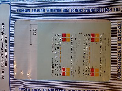 Microscale Decal N #60-4198 Kansas City Power & Light Gondola - Coalporter Date