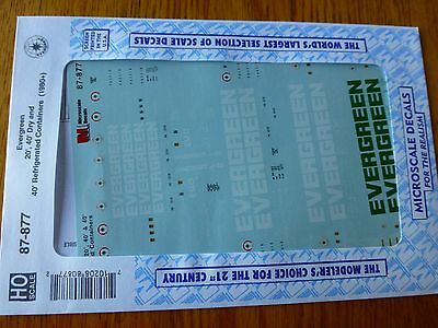 Microscale Decal HO #87-877 Evergreen Containers (1980+)-Container - Refrigerat
