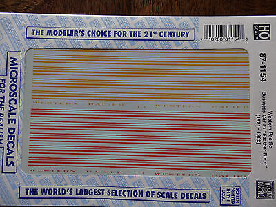 Microscale Decal HO #87-1154 WP Business Car 1 ""Feather River"""