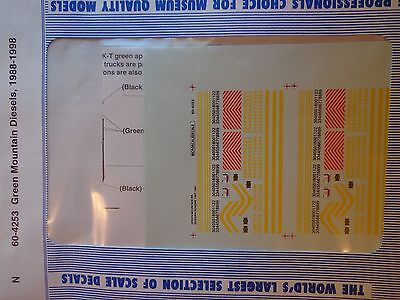 Microscale Decal N #60-4253 GMRC Diesel - Late Scheme - incl Operation Lifesave