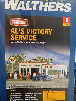 Walthers Cornerstone N #3243 Al's Victory Service -- Kit - 3-1/4 x 2-1/4"