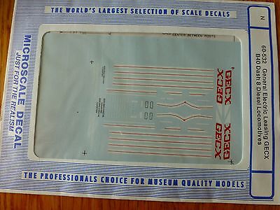 Microscale Decal N #60-532 GECX Diesels-GECX Leasing Diesel Locomotive Hood B40