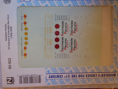 Microscale Decal N #60-923 Southern Pacific 40' Express & Overnight Box Cars, (