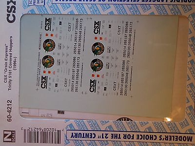 Microscale Decal N #60-4212 CSX Hopper - Center Flow - 3-Bay - Grain Express