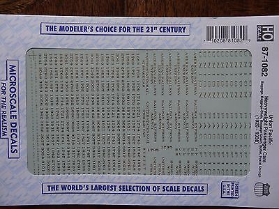 Microscale Decal HO #87-1082 UP Baggage and Buffet Passenger Cars - Green Schem