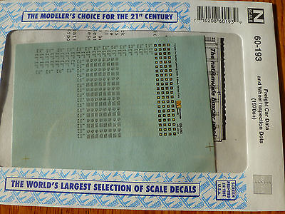 Microscale Decal N #60-193 Data - Freight - White & Black 70-Ton