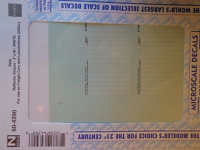Microscale Decal N #60-4390 Reflector Stripes Scale 4" X 18". For Locomotives &