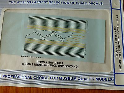 Microscale Decal N #60-561 C&NW Diesels- Striping - E & F-Unit