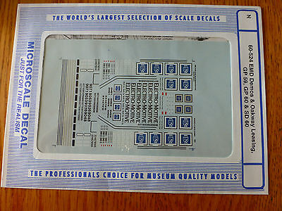 Microscale Decal N #60-524 EMD Diesels-"Diesel - Demonstrator - GP59, GP60 Oakw