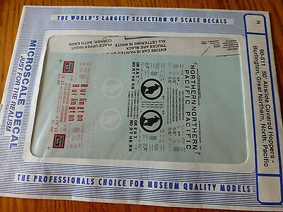 Microscale Decal N #60-511 50' Airslide Hopper Decal Set - CB&Q/GN/NP