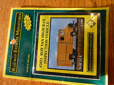 Railway Exp.Miniatures N #2031 Box Van High Rail Inspection Vehicle, Kit