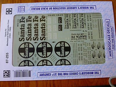 Microscale Decal HO #87-255 Santa Fe Mechanical Refrigerator Cars