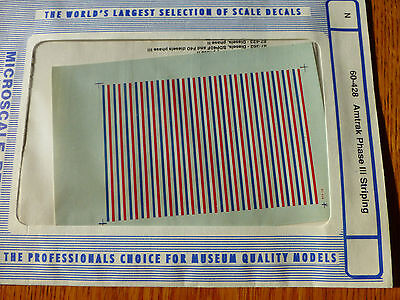 Microscale Decal N #60-428 Amtrak Passenger Car Stripes (1980-1996) use with 60