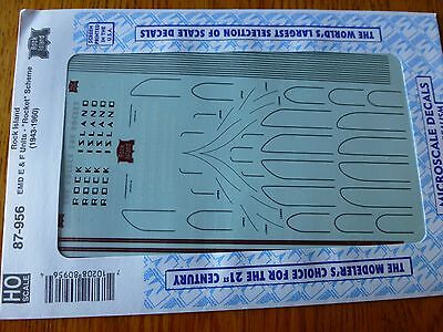 Microscale Decal HO #87-956 Rock Island E and F-Unit Diesels (1943-1960)-Diesel