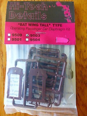 Hi-Tech Details HO #9503 Bat Wing Tall Diaphragms 1 Pair -- Tuscan Red