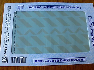 Microscale Decal HO #87-568 Canadian National Diesel Stripes (1961-1992) use wi