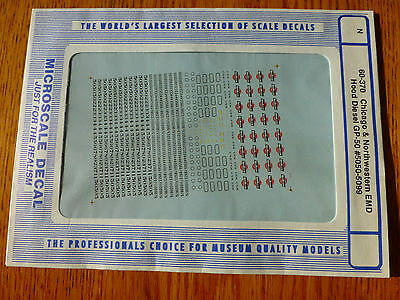 Microscale Decal N #60-370 C&NW Diesels - GP50 #5050 - 5099