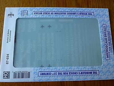 Microscale Decal HO #87-934 Boston & Maine Diesels, (1978-85)-Diesel - Solid Bl